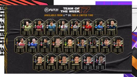 Image d'illustration pour l'article : FIFA 21 dévoile la Team Of The Week numéro 17