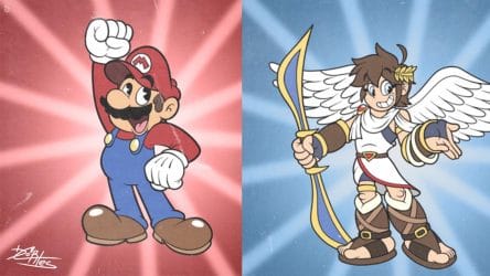 Image d'illustration pour l'article : Un artiste dessine des personnages de Smash Bros. façon Cuphead