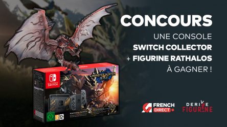 Image d'illustration pour l'article : Concours : Une Nintendo Switch Monster Hunter Rise et une figurine Rathalos à gagner