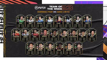 Image d'illustration pour l'article : FIFA 21 dévoile la Team Of The Week numéro 23