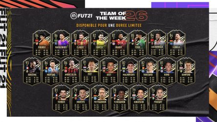 Image d'illustration pour l'article : FIFA 21 dévoile la Team Of The Week numéro 26