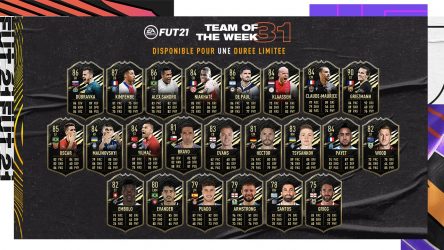 Image d'illustration pour l'article : FIFA 21 dévoile la Team Of The Week numéro 31