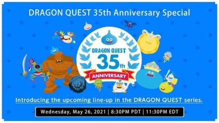 Image d'illustration pour l'article : Le 35eme anniversaire de Dragon Quest se fêtera avec un stream qui révèlera de nouvelles infos