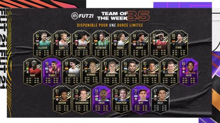 Image d'illustration pour l'article : FIFA 21 dévoile la Team Of The Week numéro 35