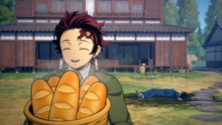 Image d'illustration pour l'article : Demon Slayer: Kimetsu no Yaiba – The Hinokami Chronicles fait jouer Tanjiro au boulanger en vidéo