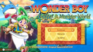 Wonder boy : asha in monster world menu