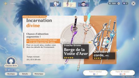 Image d'illustration pour l'article : Comment fonctionne le Chemin Divin (Bannière d'Armes) - Genshin Impact