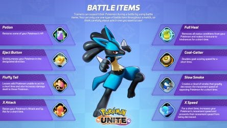 Image d'illustration pour l'article : Tout savoir sur les Objets de combat - Pokémon Unite