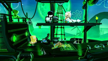Image d'illustration pour l'article : Nickelodeon All-Star Brawl : les Tortues Ninja et Bob l'éponge dans un Smash-like