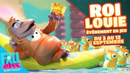 Image d'illustration pour l'article : Fall Guys collabore à nouveau avec Disney avec des costumes sur Le Livre de la Jungle