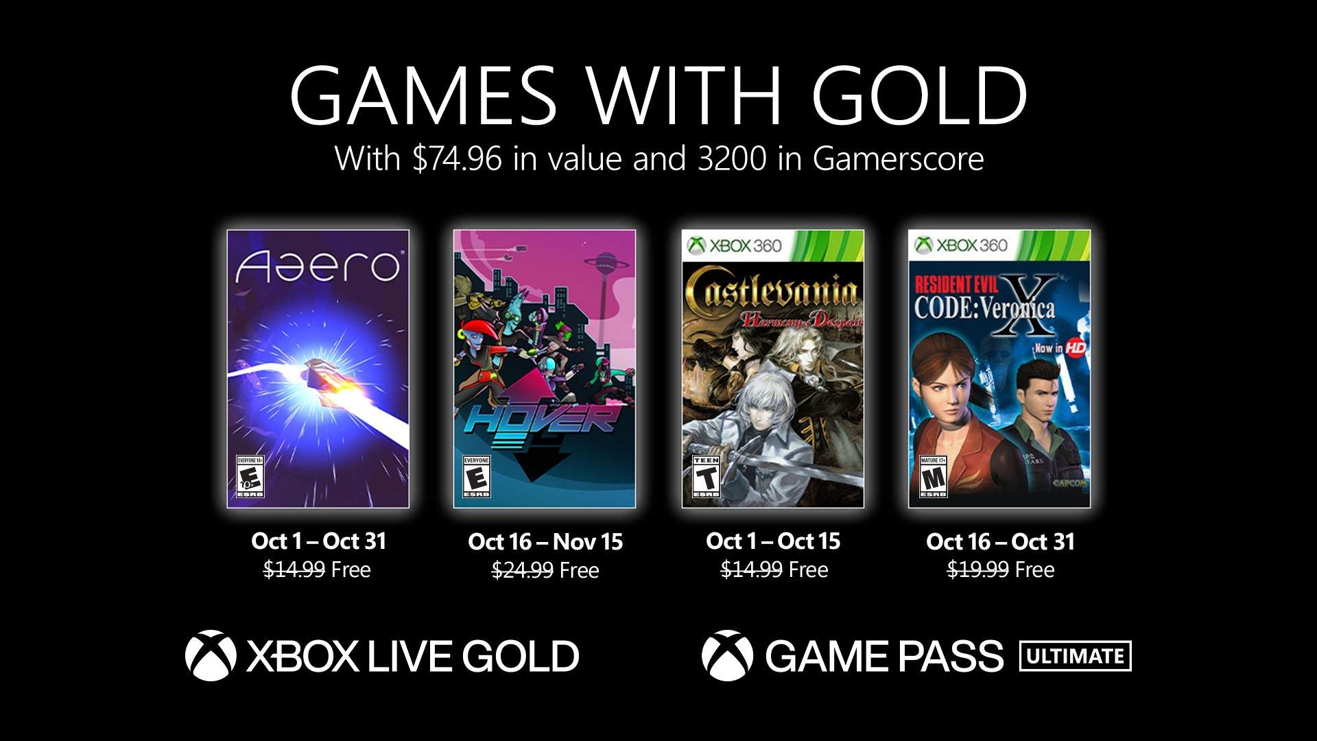 Games with gold octobre 2021 1