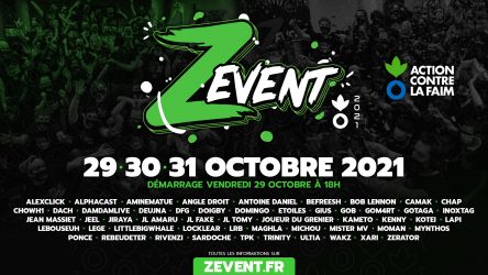 Image d'illustration pour l'article : Le Z Event 2021 aura lieu du 29 au 31 octobre pour soutenir Action contre la Faim