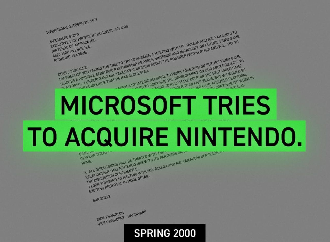 Microsoft publie une lettre de 1999 precedant sa tentative de racheter nintendo b27d98fa w1280 2