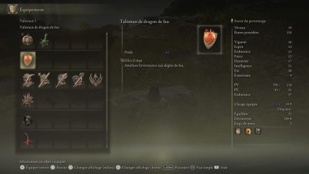 Image d'illustration pour l'article : Talisman de dragon de feu - Elden Ring