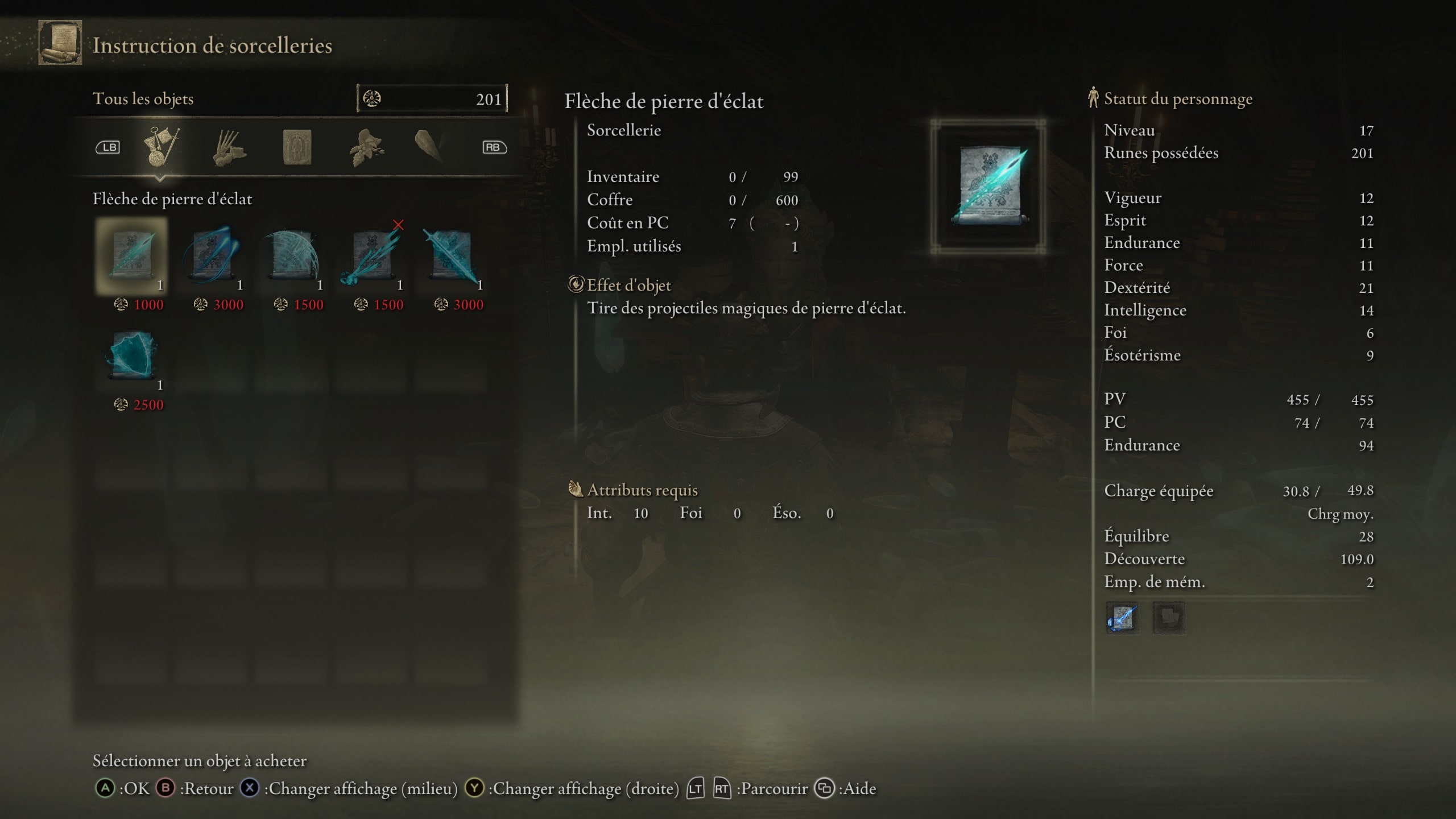 Elden ring guide sort fleche de pierre declat 1