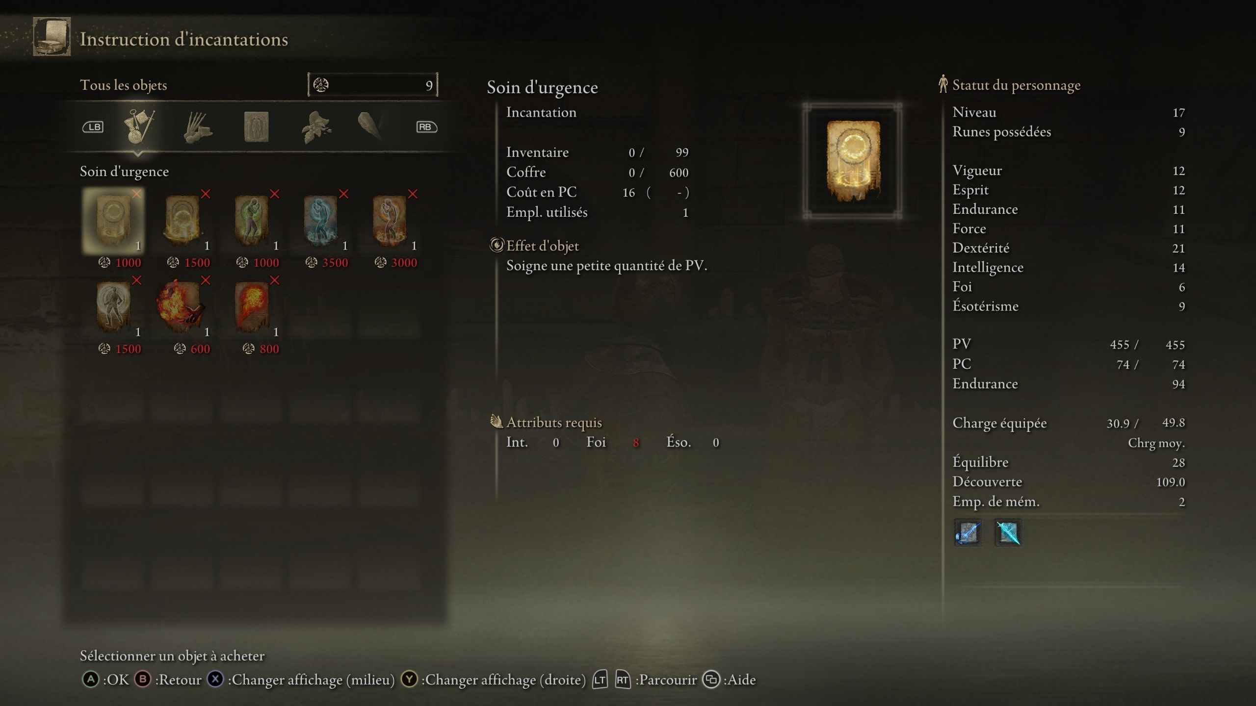 Elden ring guide sort soin durgence 10