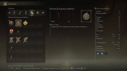 Image d'illustration pour l'article : Talisman de la graine céruléenne - Elden Ring