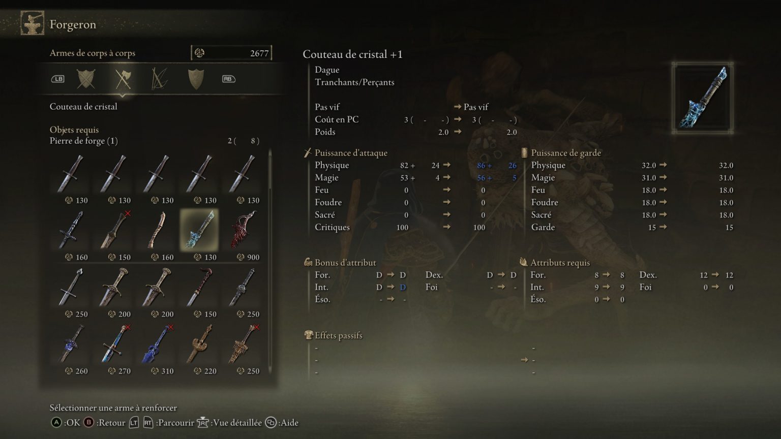 Arme Couteau de cristal, où la trouver ? Guide Elden Ring