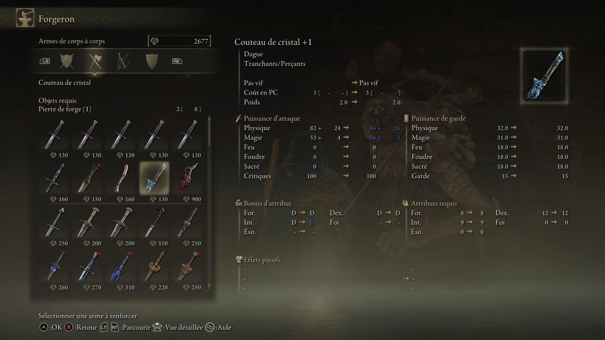 Arme Couteau de cristal, où la trouver ? Guide Elden Ring