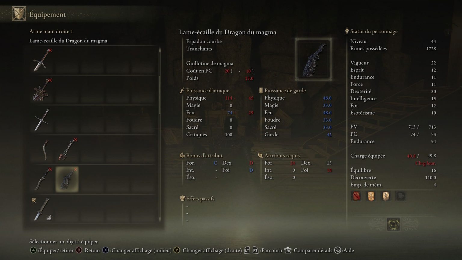 Arme Lameécaille du Dragon du magma, où la trouver ? Guide Elden Ring