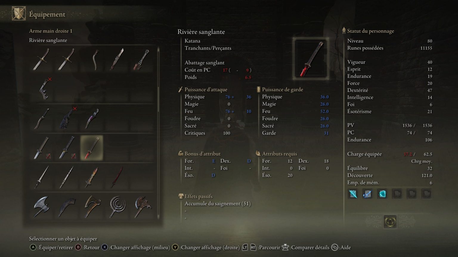 Arme Rivière sanglante, où la trouver ? Guide Elden Ring