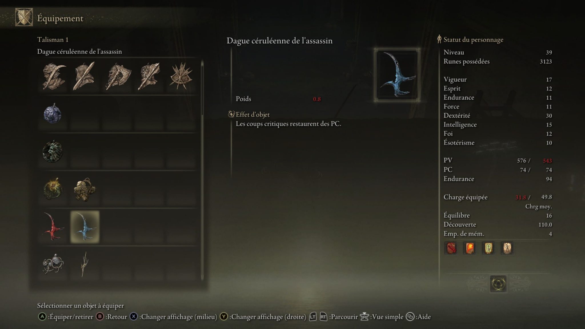 Dague céruléenne de l