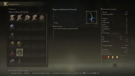 Image d'illustration pour l'article : Dague céruléenne de l'assassin - Elden Ring