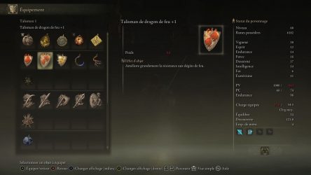 Image d'illustration pour l'article : Talisman de dragon de feu + 1 - Elden Ring