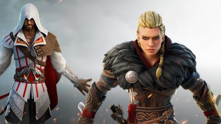 Image d'illustration pour l'article : Fortnite : Assassin's Creed est à l'honneur dans la prochaine collaboration du jeu, avec Ezio et Eivor
