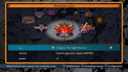 Capcom fighting collection menu selection 8