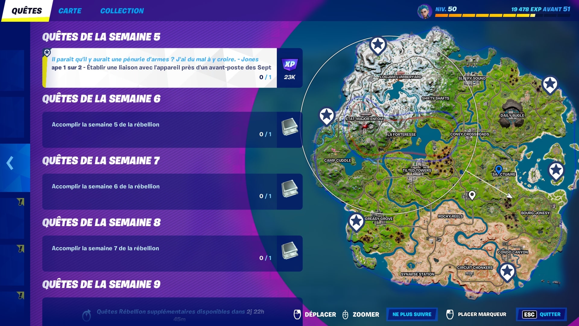 Fortnite rebellion semaine 5