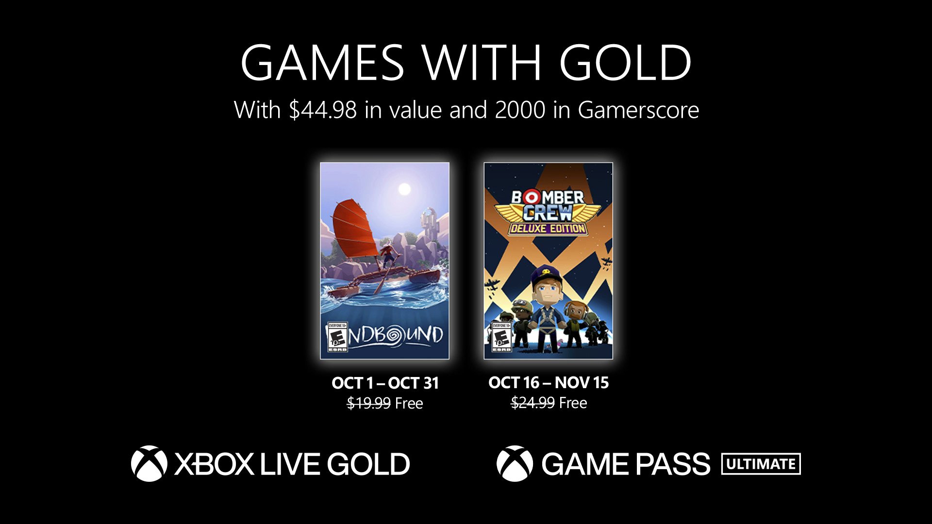 Games with gold octobre 2022 1