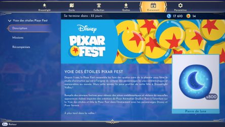Image d'illustration pour l'article : Tout savoir sur La voie des Etoiles Pixar Fest | Guide Disney Dreamlight Valley