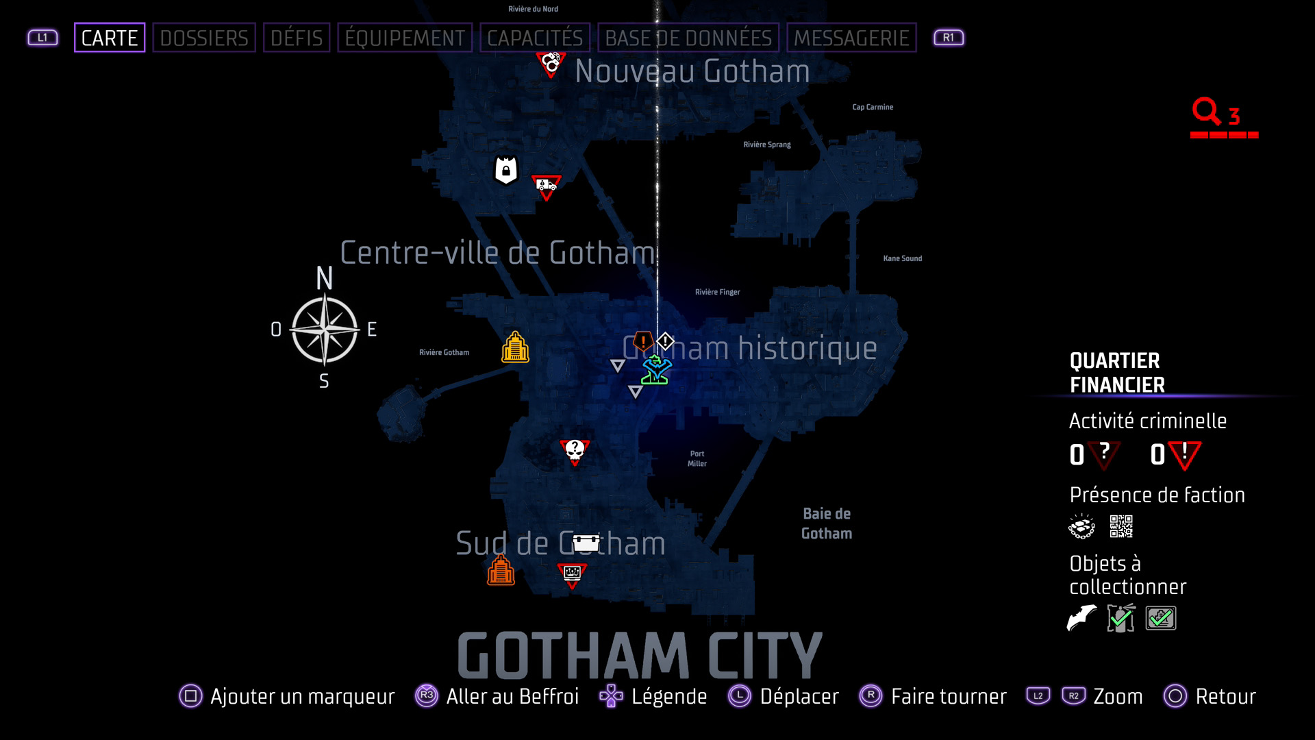 Les batarangs - centre ville - quartier financier - beffroi - gotham knights