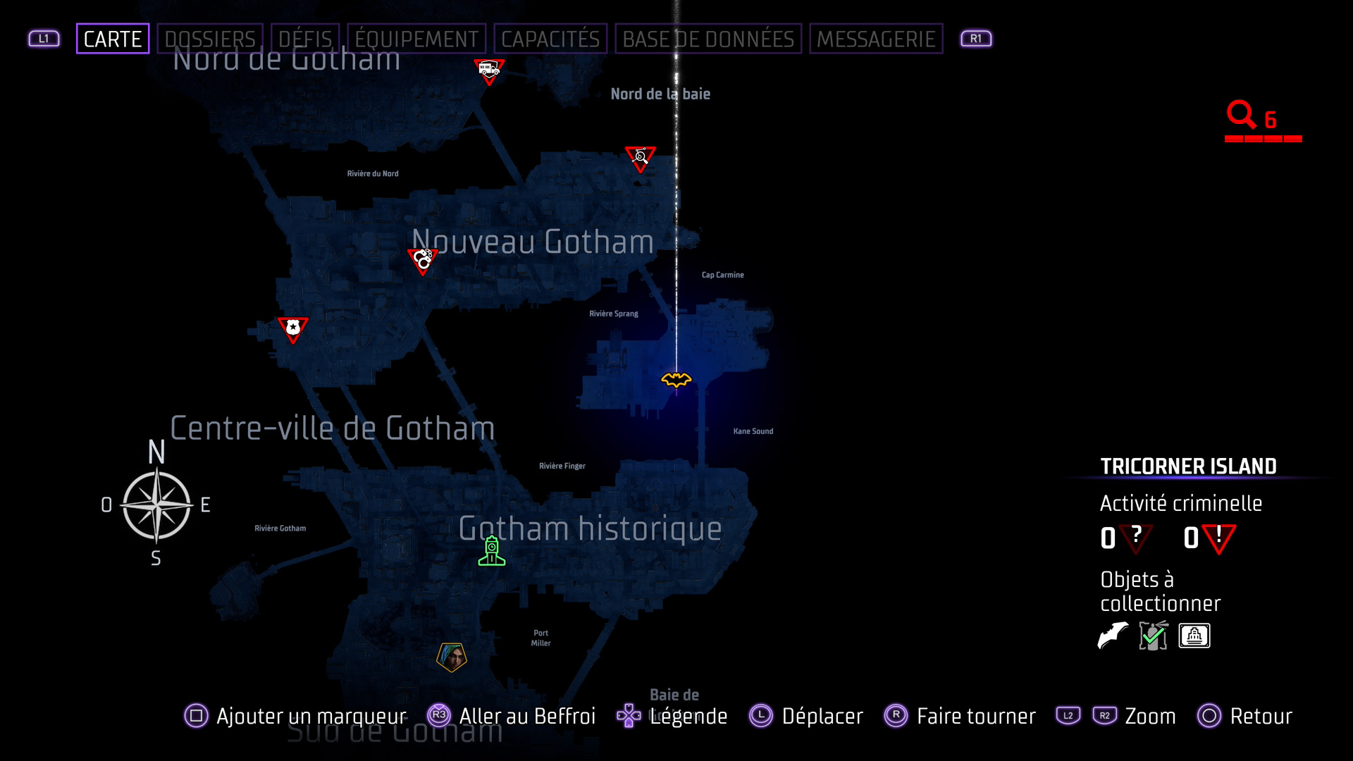 Les batarangs - gotham historique- tricorner island - parking - gotham knights