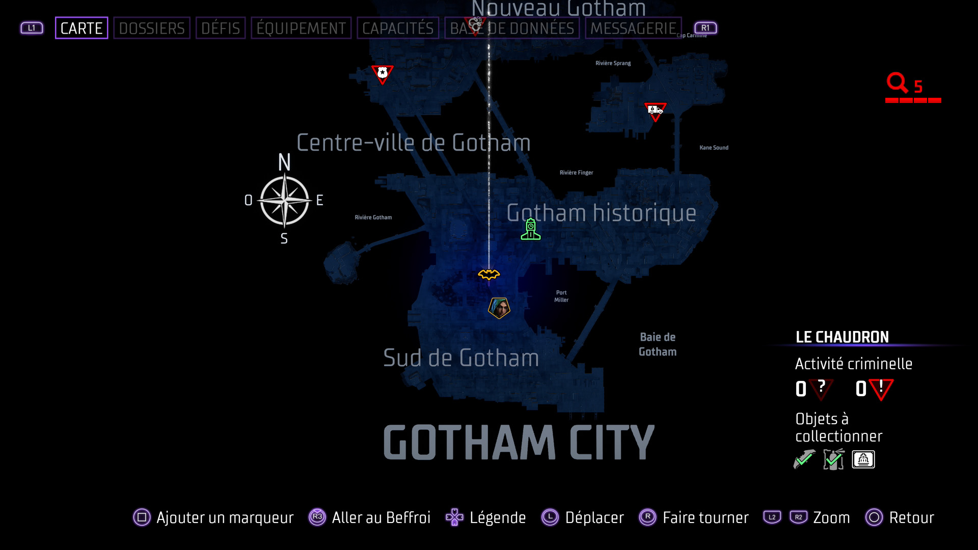 Les batarangs - sud de gotham - le chaudron - big belly - gotham knights