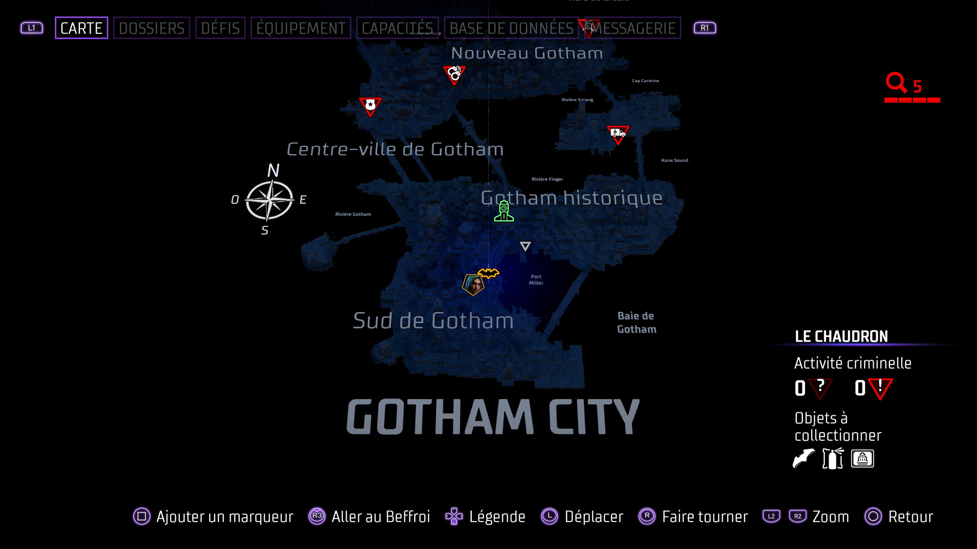 Les batarangs - sud de gotham - le chaudron - côte est - gotham knights