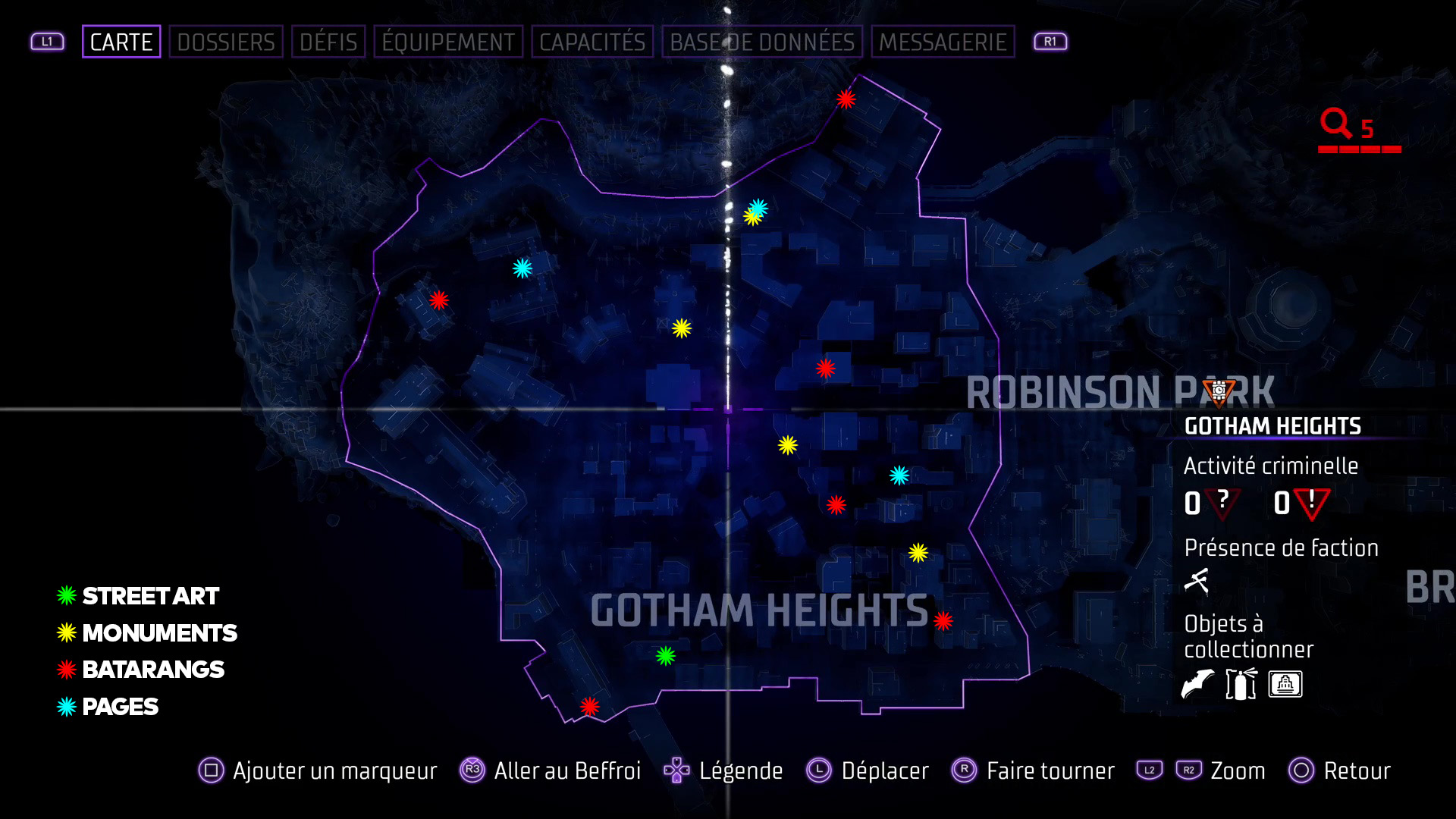 Les objets à collectionner - gotham heights - gotham knights