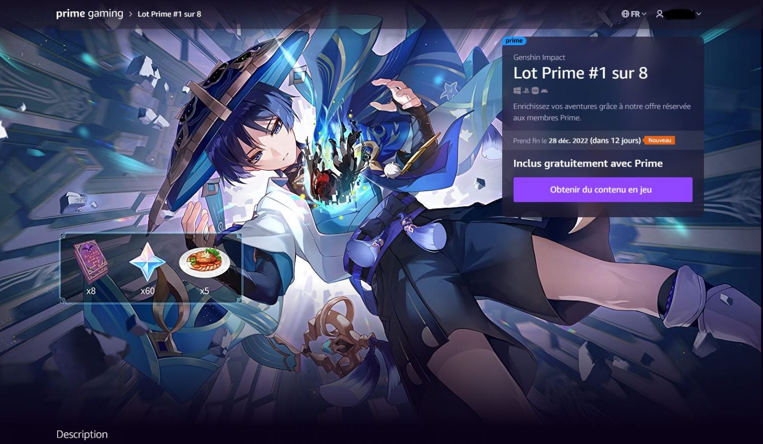 Genshin Impact Des primogemmes gratuites pour les abonnés Amazon Prime