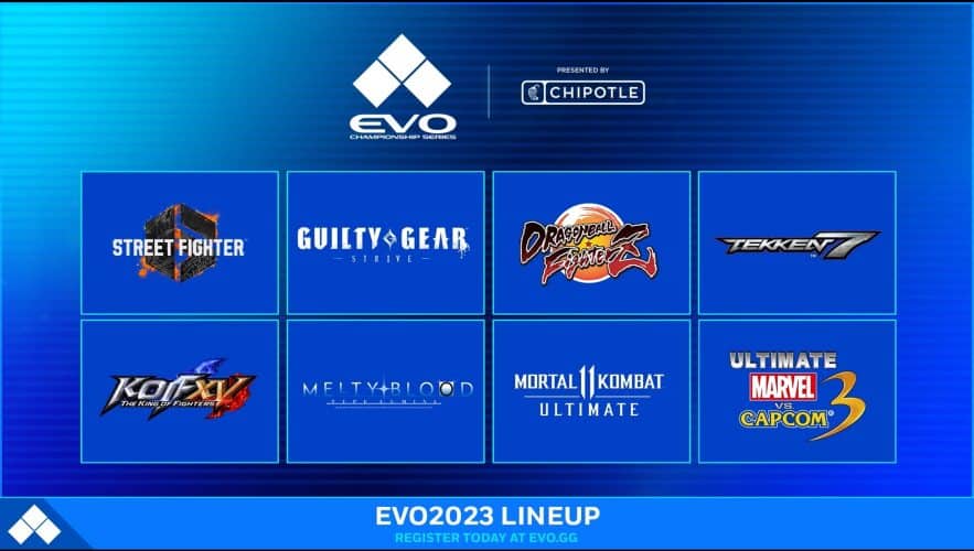 L'EVO 2023 présente les jeux de la compétition