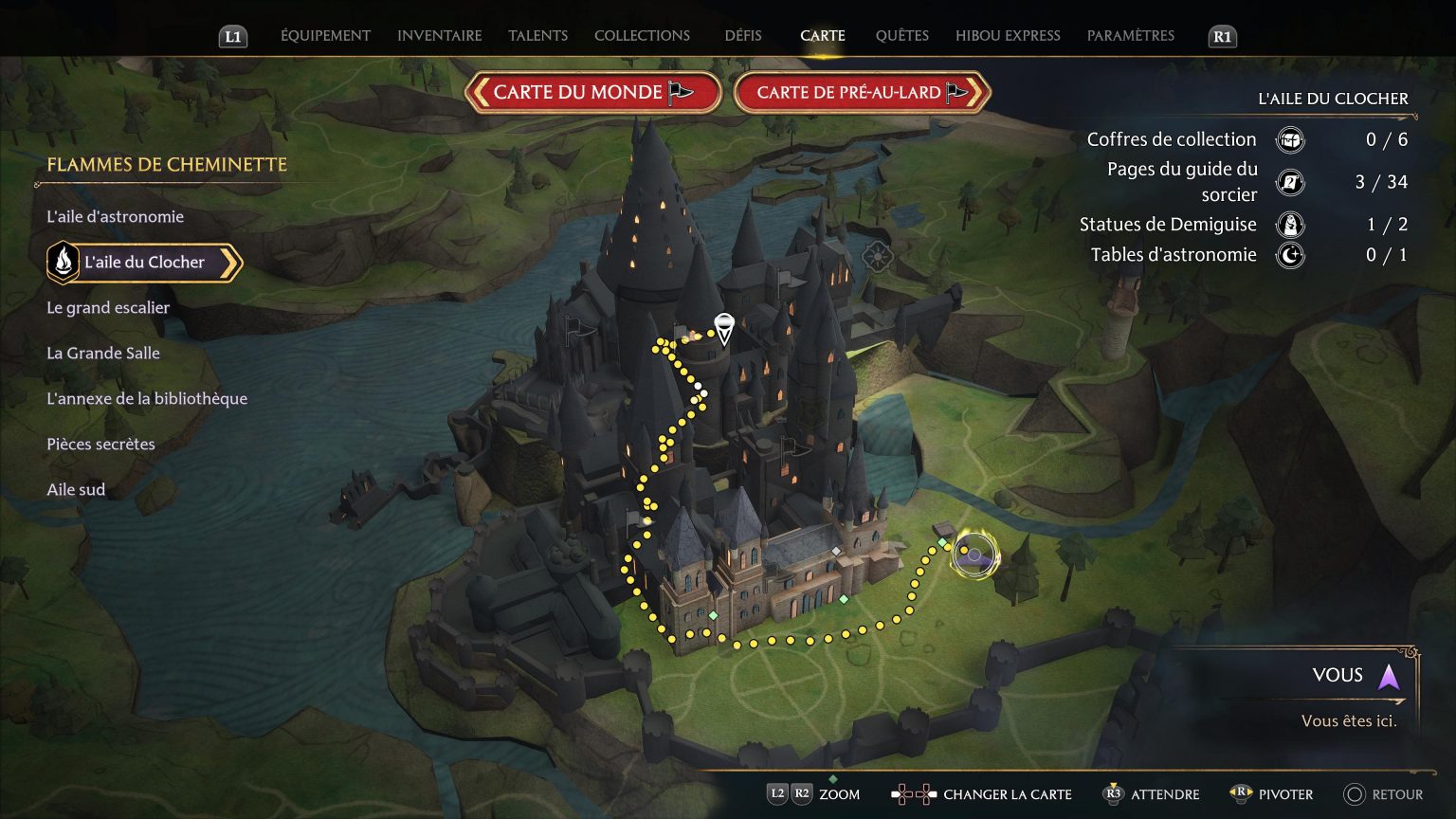 Où trouver toutes les lunes de Demiguises Guide Hogwarts Legacy