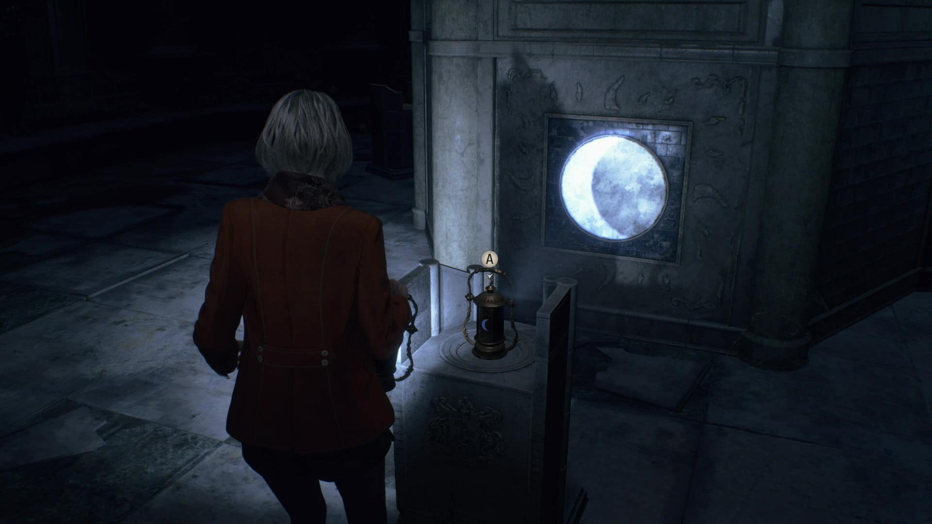 Resident evil 4 remake Ashley souterrain symboles lanternes 22