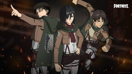 Image d'illustration pour l'article : Fortnite : La nouvelle mise à jour met à l'honneur L'Attaque des Titans avec Eren, Mikasa et Livaï