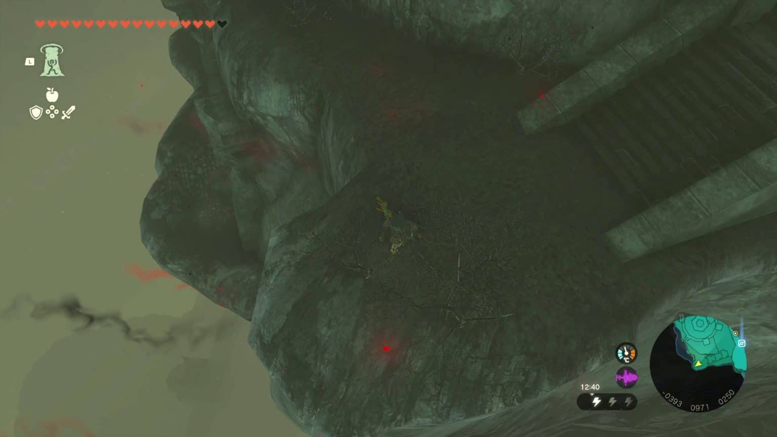 Étrange phénomène au château Soluce Zelda Tears of the Kingdom