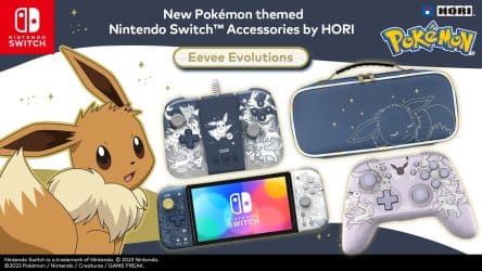 Image d'illustration pour l'article : Pokémon : Le fabricant Hori dévoile des nouveaux accessoires Evoli adorables, avec plusieurs manettes et une pochette