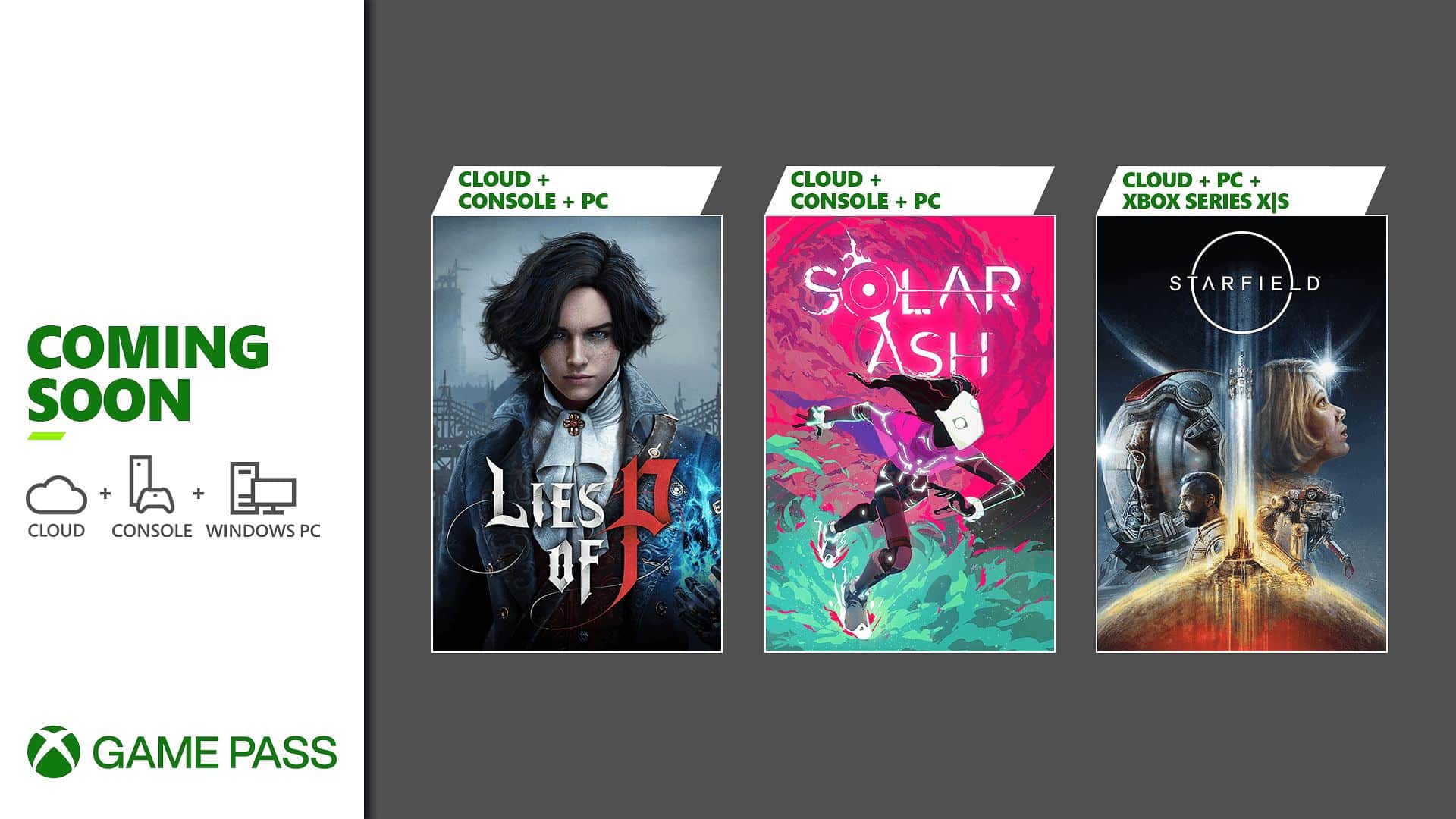 Le Xbox Game Pass se met à l heure de Starfield pour septembre avec Lies of P Solar Ash et