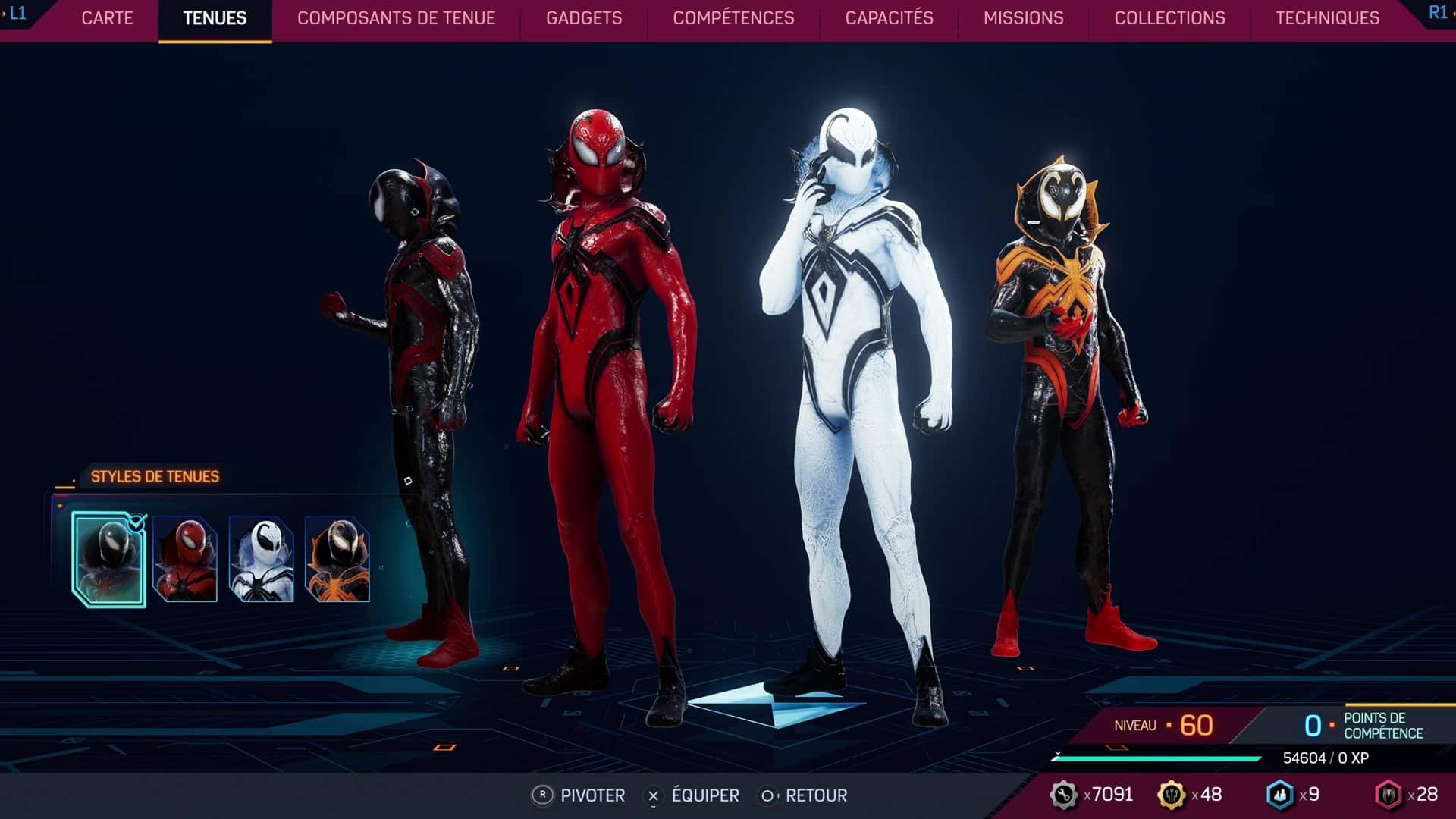 Liste des costumes de miles - guide marvel's spider-man 2