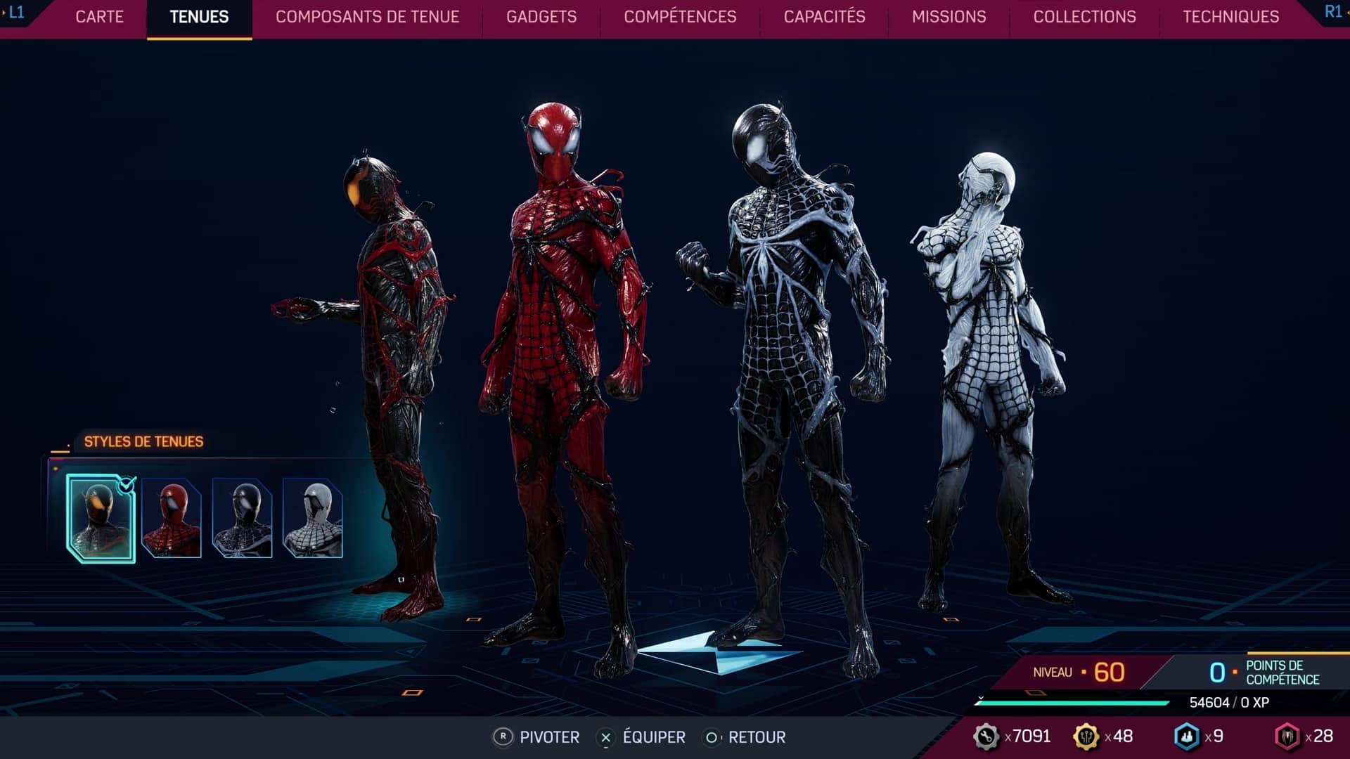 Liste des costumes de miles - guide marvel's spider-man 2