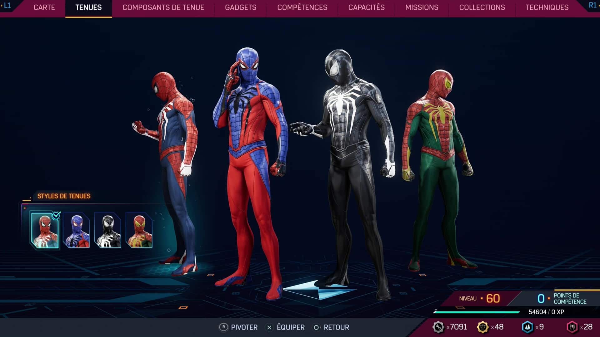 Liste des costumes de peter - guide marvel's spider-man 2