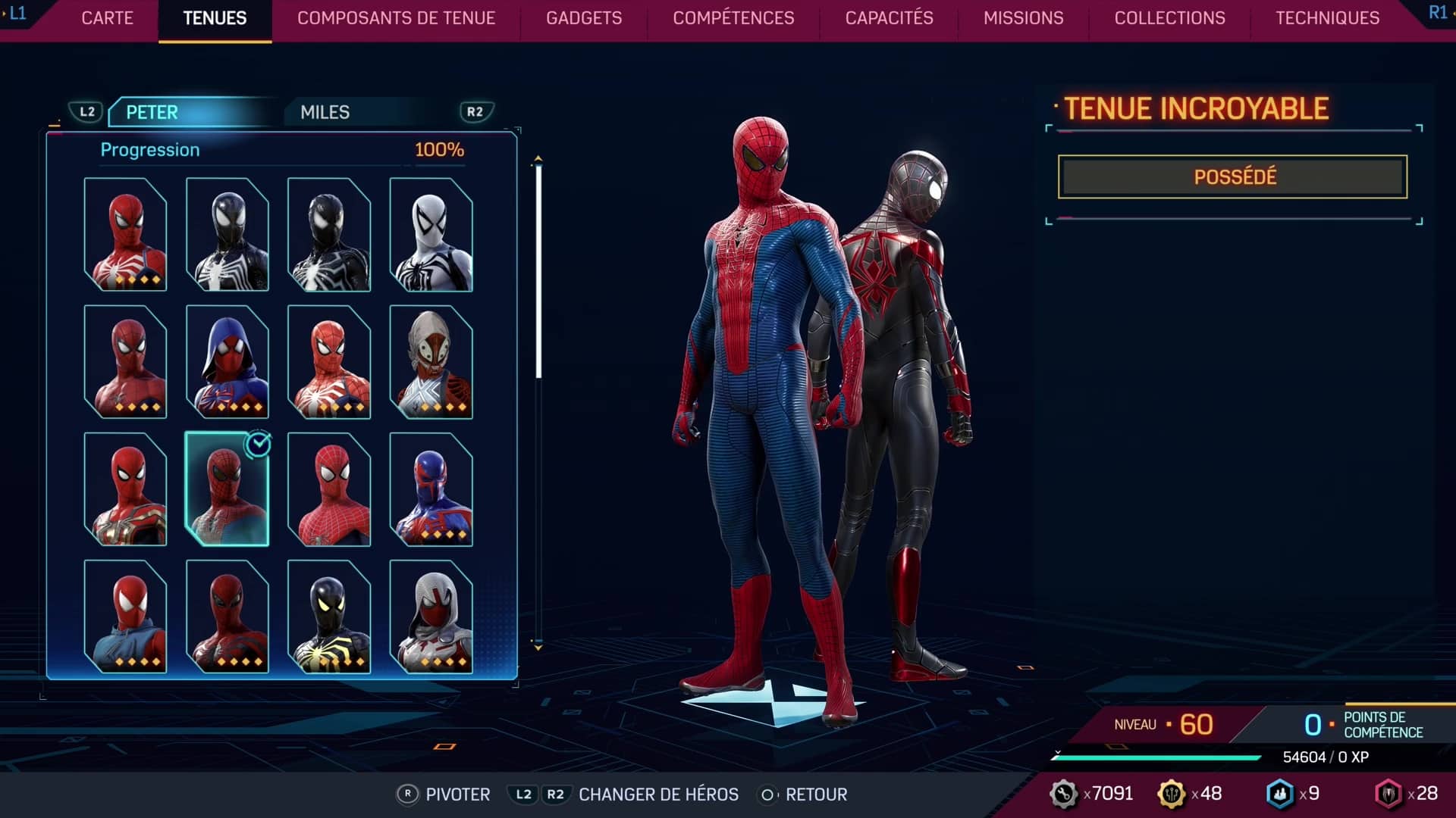 Liste des costumes de peter - guide marvel's spider-man 2